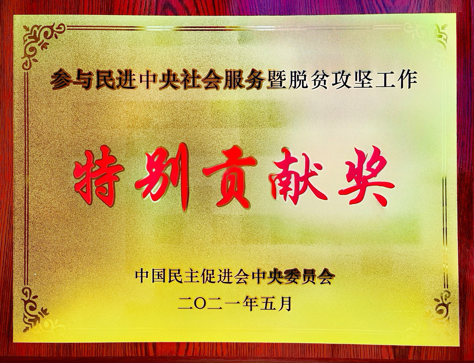 GA黄金甲股份荣获参与民进中央社会服务暨脱贫攻坚工作特别贡献奖.jpg